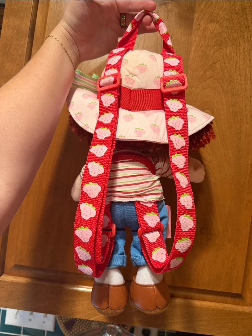 VTG 2003 Strawberry Shortcake Doll Backpack with Zip Compartment Bag